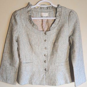 Preppy Light Academia Turquoise and Beige Blazer